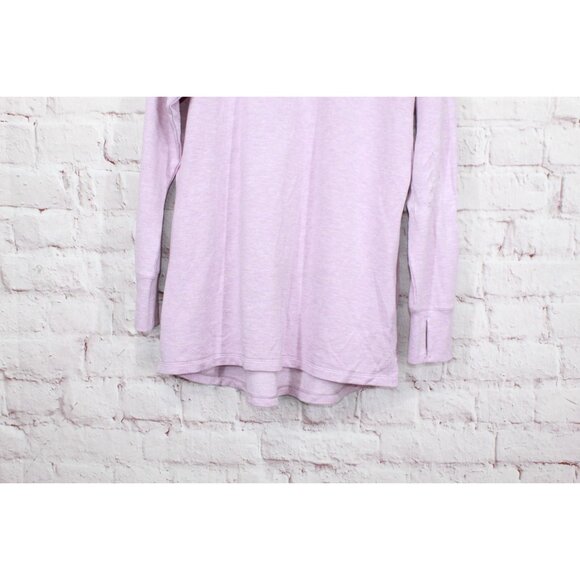 LL Bean SoftFlex Mockneck Pullover Light Mauve Heather Size M - Picture 3 of 9